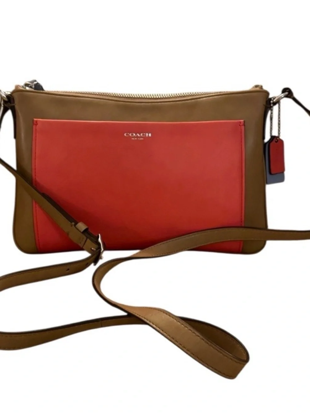 Coach Color Block east west swing back Crossbody - Picture 3 of 9